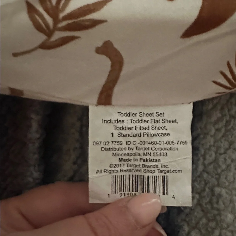 Pillowfort Dinosaur Print toddler sheet set